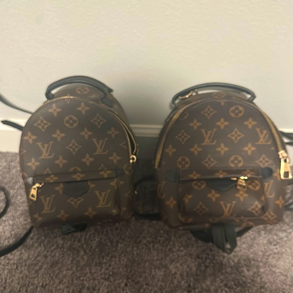 Set of 2 brown mini backpacks! Great condition Palm Springs style like
